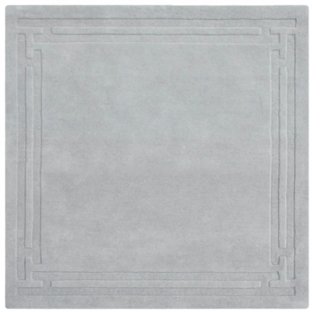 Lippa Plain Carved Rug - Grey - Plain 100% wool rug with carved design HHL012