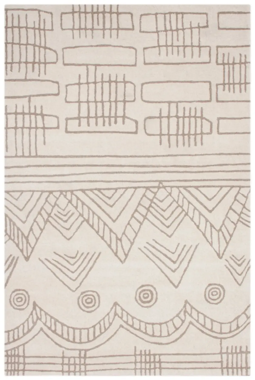 Moroccan Style Rug - Cream