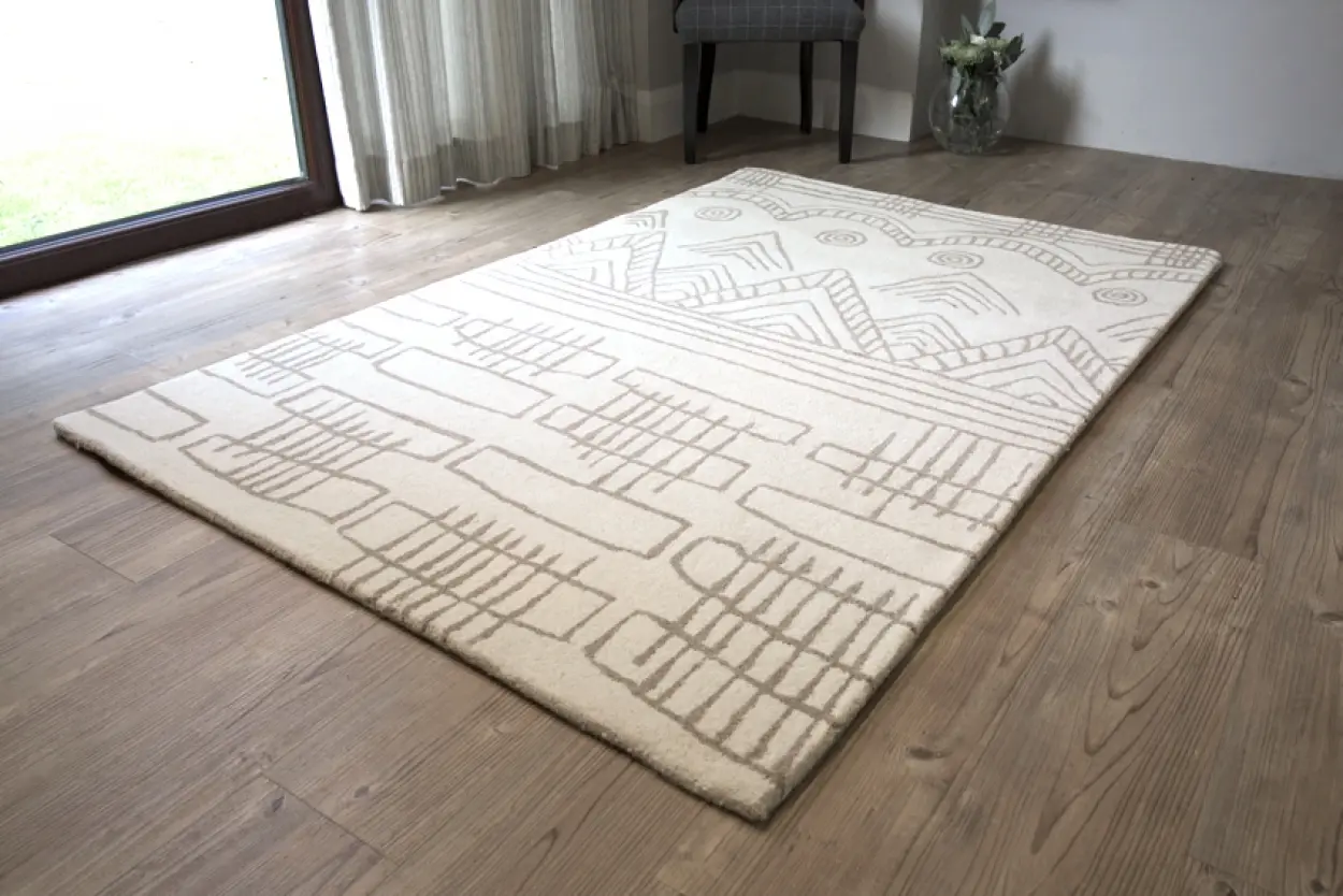Moroccan Style Rug - Cream