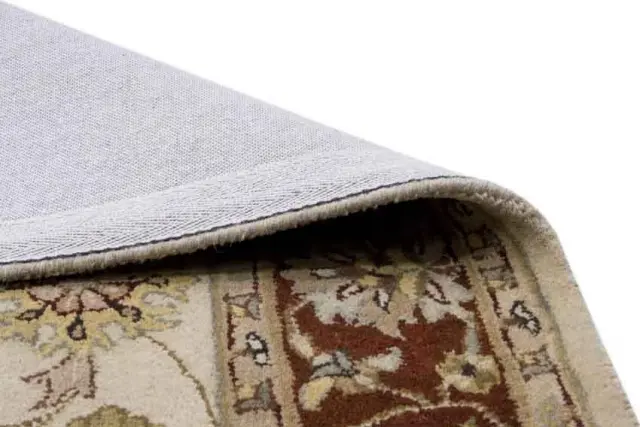 Indo Keshan rug - Cream - Handknotted rug with traditional Keshan design HPZ081