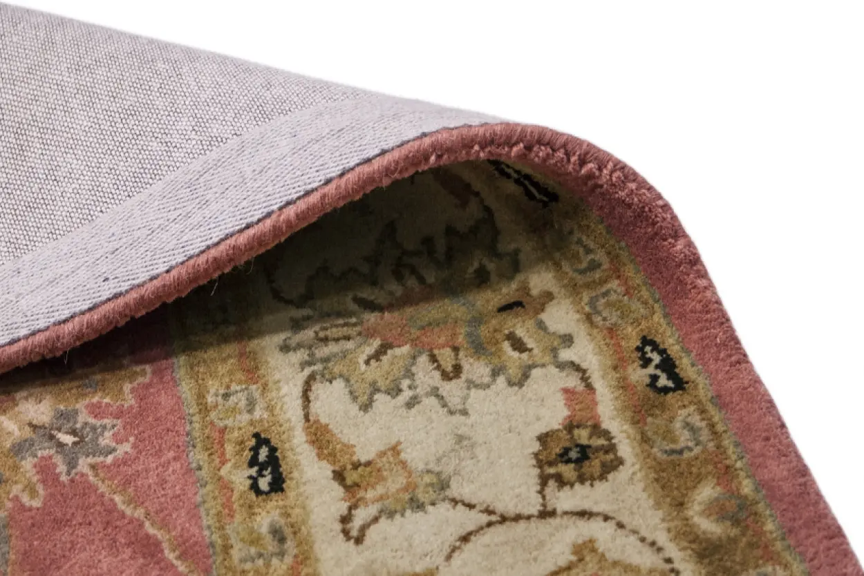 Indo Keshan rug - Pink - Handknotted rug with traditional Keshan design HPZ095