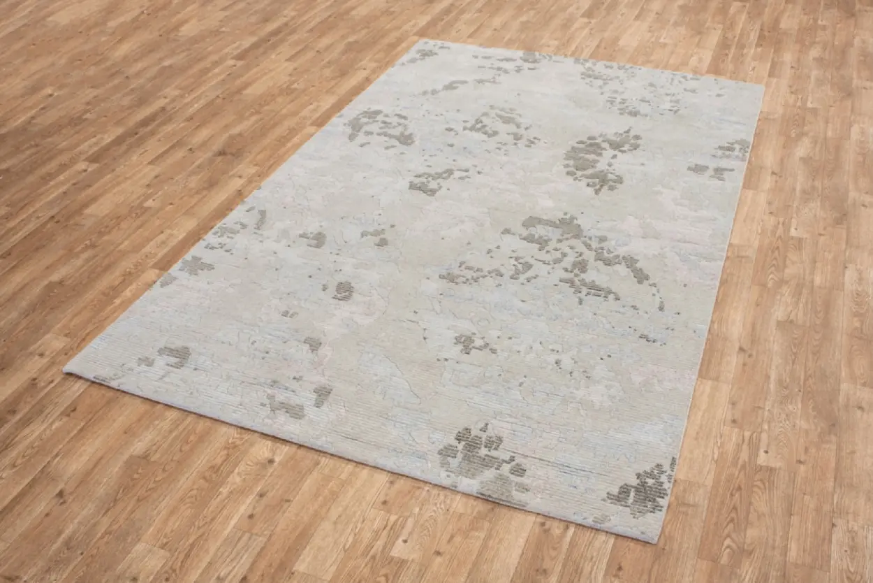 Contemporary Luxury Rug - Multicoloured - Indian Wool & Silk Rug ICP001
