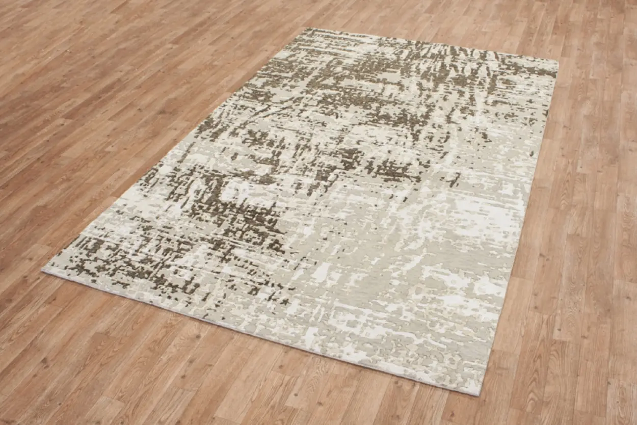 Contemporary Luxury Rug - Multicoloured - Indian Wool & Silk Rug ICP003
