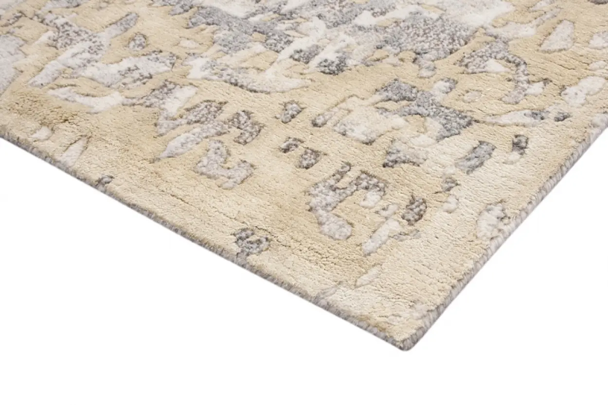 Contemporary Luxury Rug - Multicoloured - Indian Wool & Silk Rug ICP004