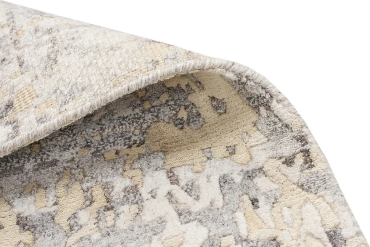 Contemporary Luxury Rug - Multicoloured - Indian Wool & Silk Rug ICP004