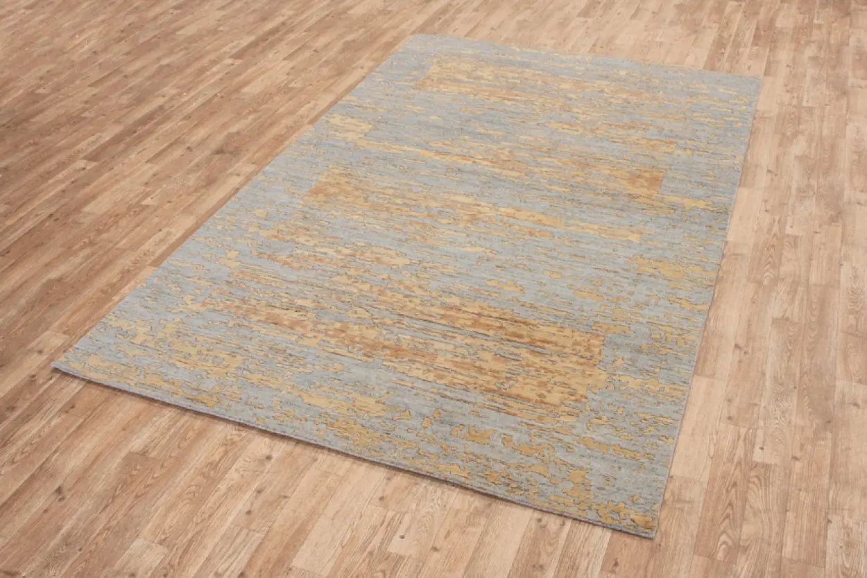 Contemporary Luxury Rug - Multicoloured - Indian Wool & Silk Rug ICP005