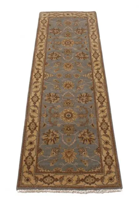 Jaipur Gazni Rug - Blue - Handknotted Indian rug with Zeigler design IJG020