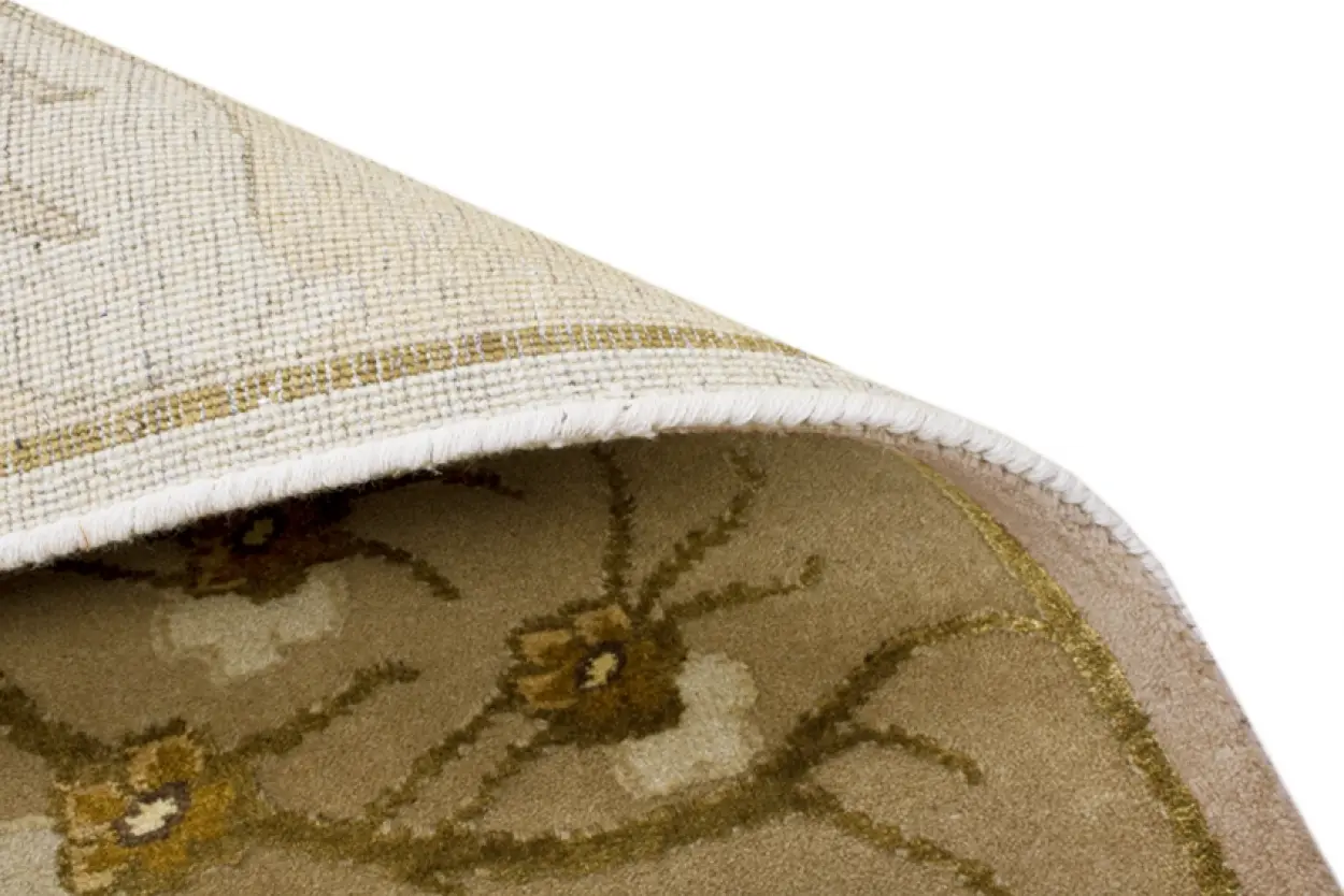 Luxury Indian Jaipur Rug - Gold - Handknotted Silk mix Indian rug IJS007