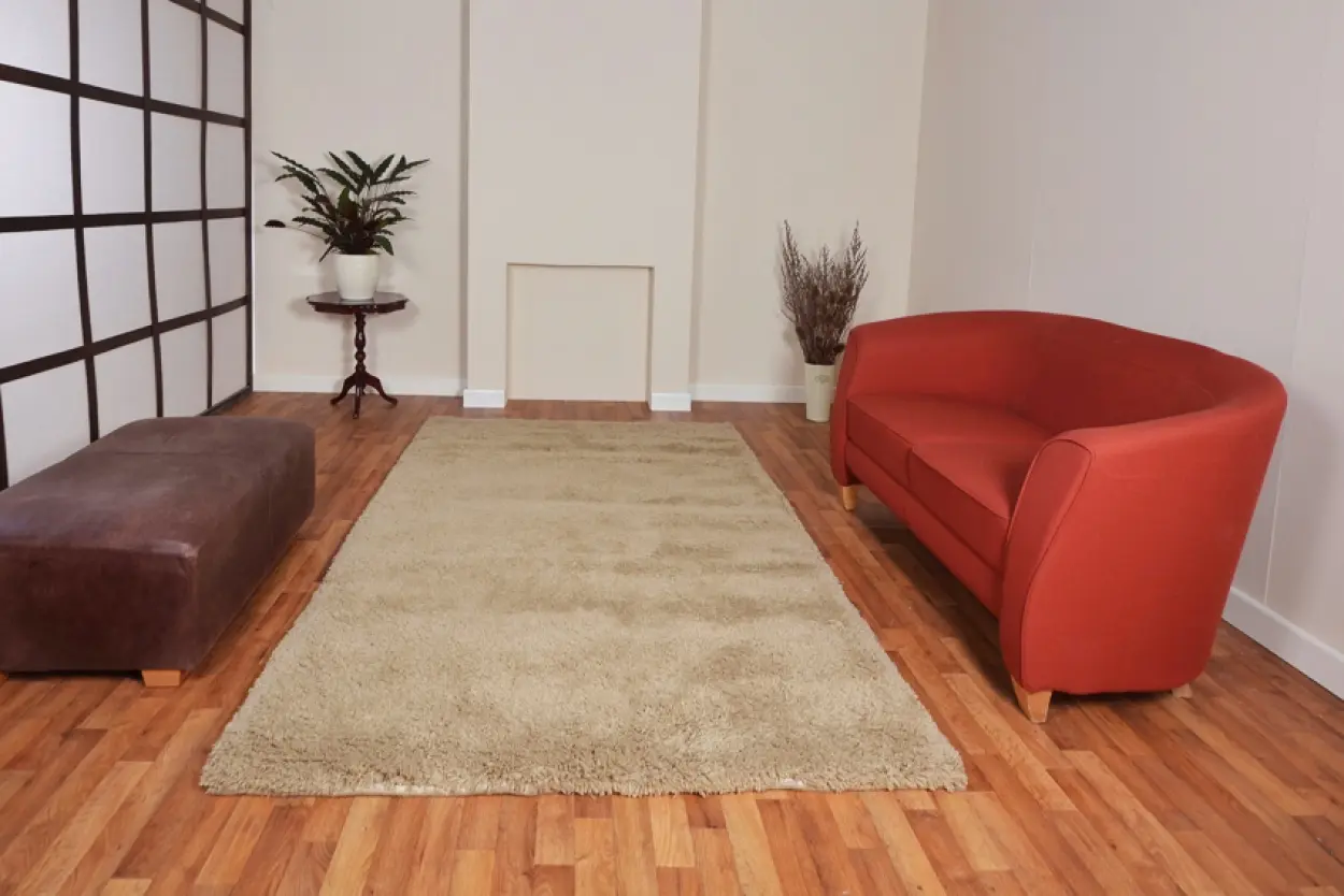 Woollen Shaggy rug - Beige - Luxurious Shaggy rug in 100% wool ILP007