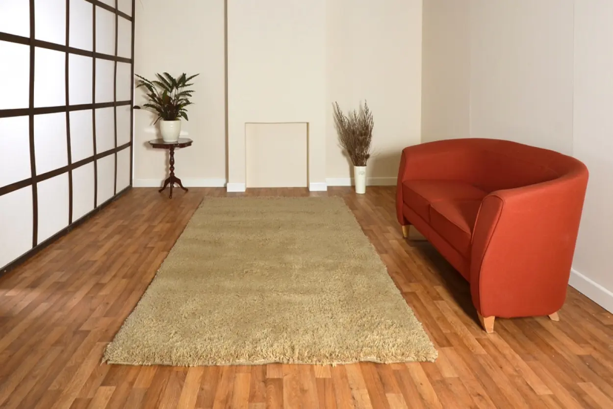 Woollen Shaggy rug - Gold - Luxurious Shaggy rug in 100% wool