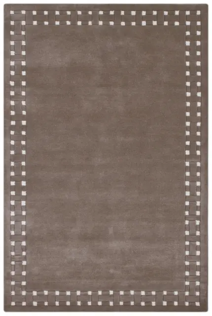 Basket Weave Design rug - Beige & Cream - 100% wool Indian rug HMP303