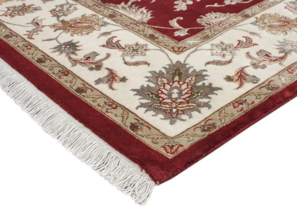 Very fine indo Persian - Red - Handknotted rug with Persian design IPF007