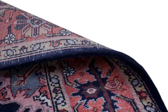 Indo Persian Shervan rug - Blue - Handknotted rug with Geometric Caucasian design IPS001