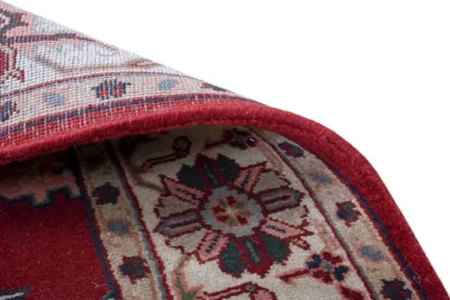 Indo Persian Shervan rug - Red - Handknotted rug with Geometric Caucasian design IPS003