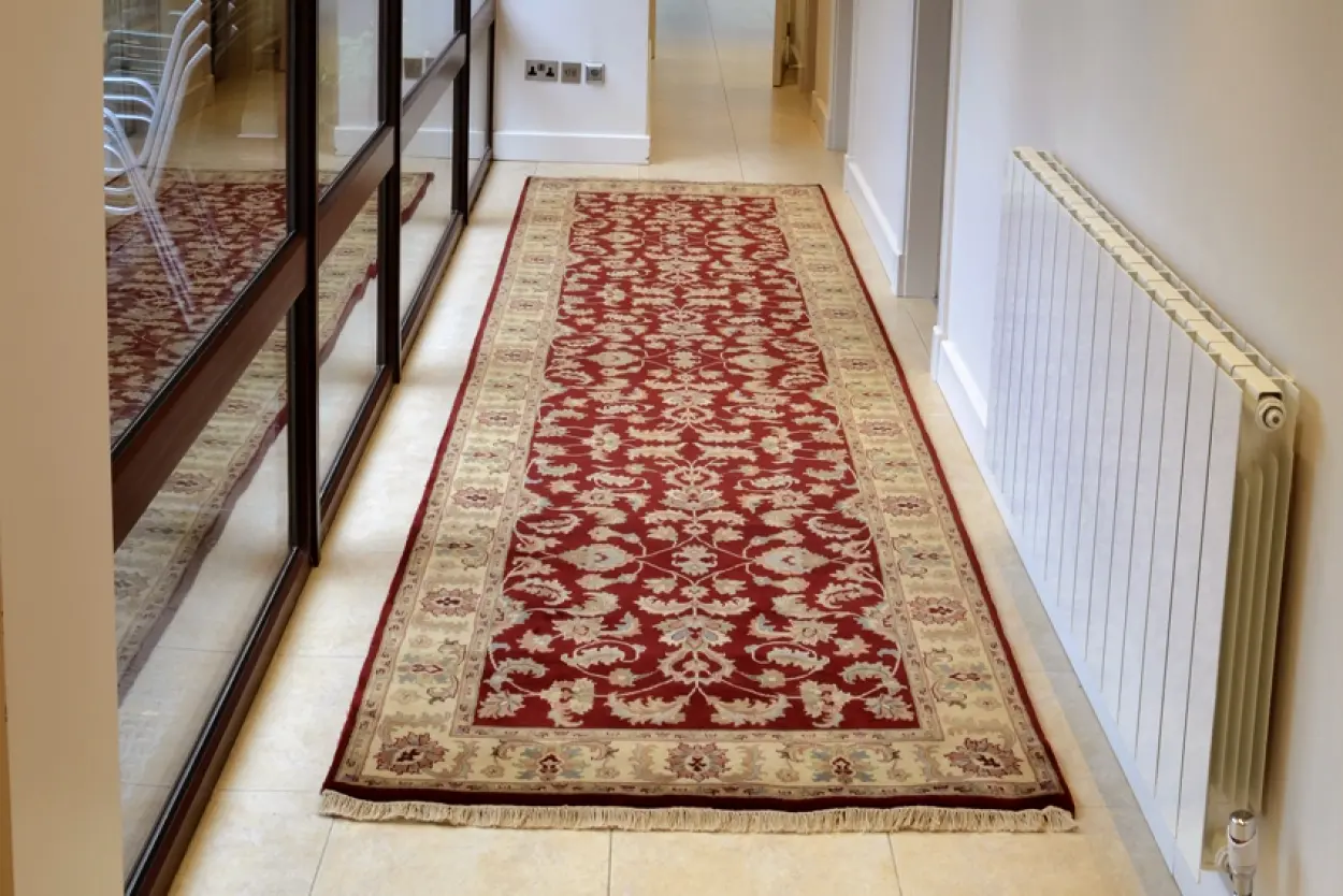 Indo Persian Keshan rug - Red - Handknotted rug with Persian Keshan design IPZ070