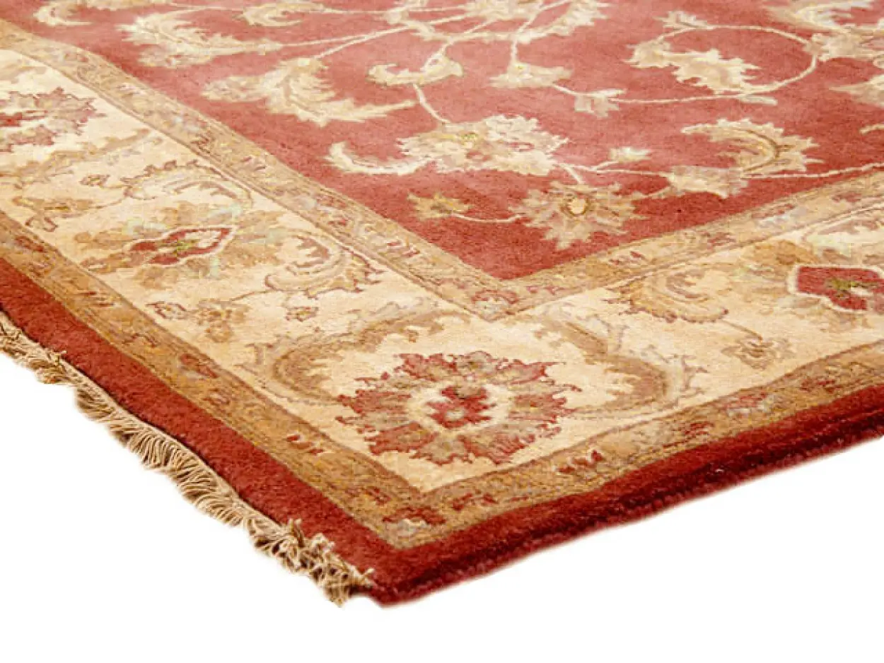 Indo Persian Keshan rug - Orange - Handknotted rug with Persian Keshan design IPZ074