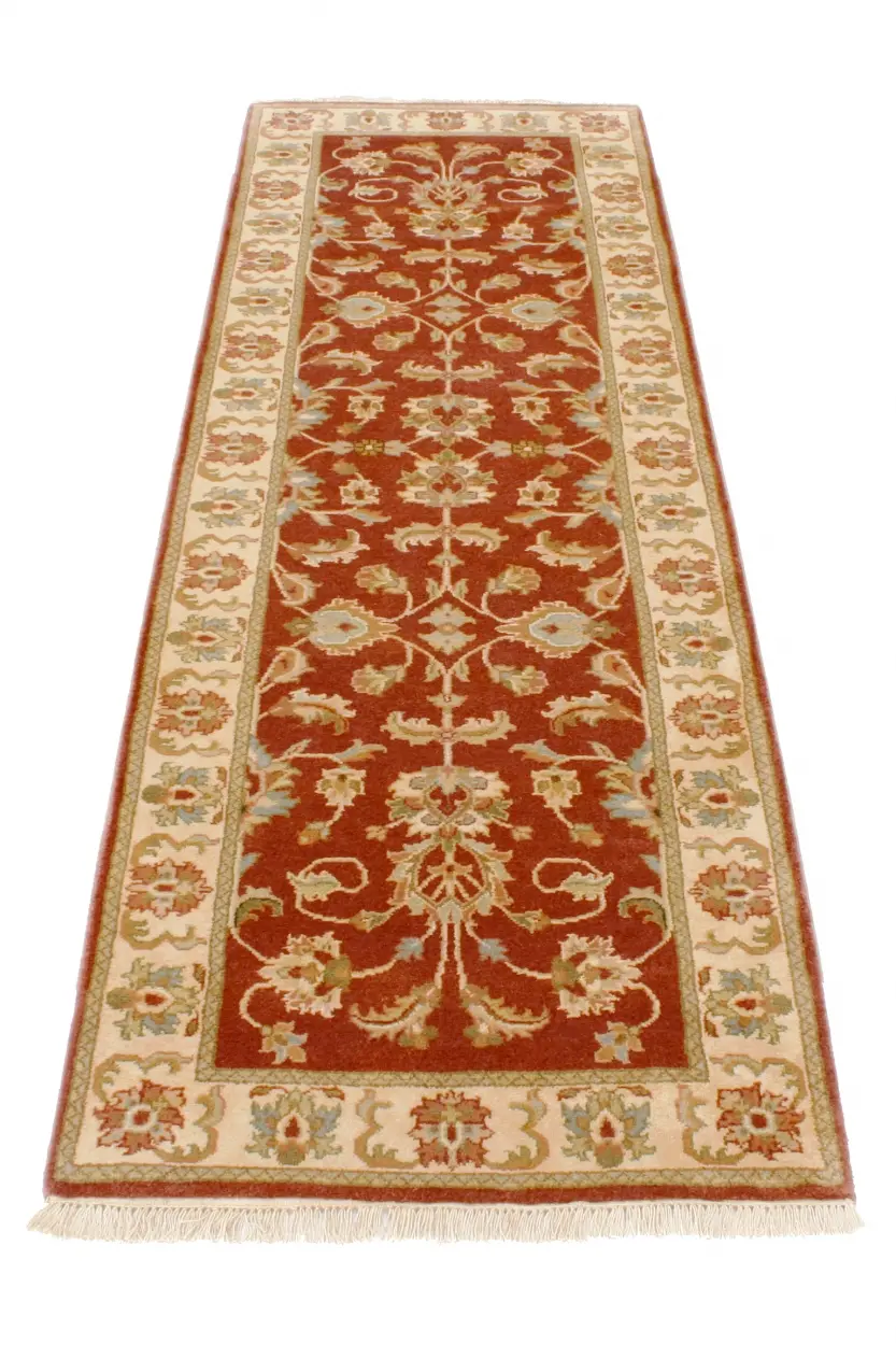 Indo Persian Keshan rug - Orange - Handknotted rug with Persian Keshan design IPZ074