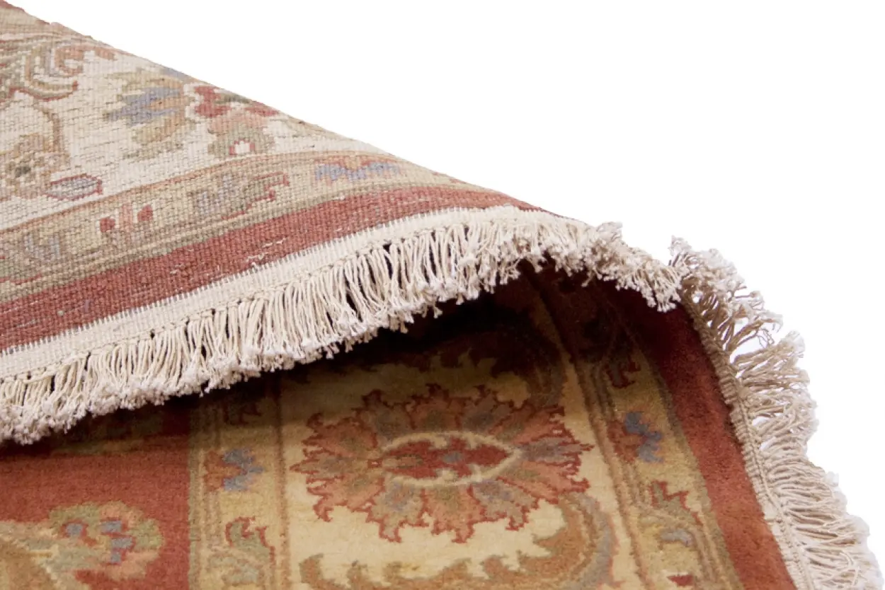 Indo Persian Keshan rug - Orange - Handknotted rug with Persian Keshan design IPZ074