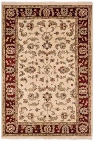 Indo Persian Keshan rug - Cream - Handknotted rug with Persian Keshan design IPZ081