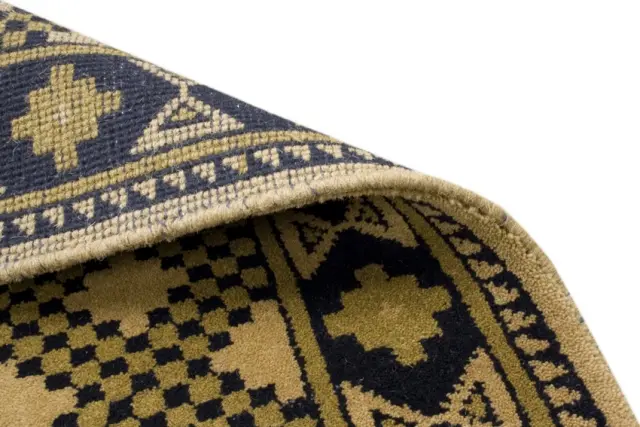 Afghan Rug - Gold - Handknotted rug with traditional Afghan design IRE003