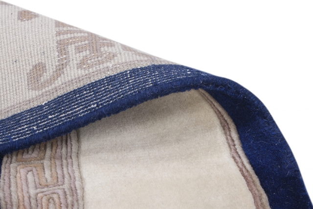 Indian Superwashed  Rug - Blue - Indian Fu Shou design Rug ISW102