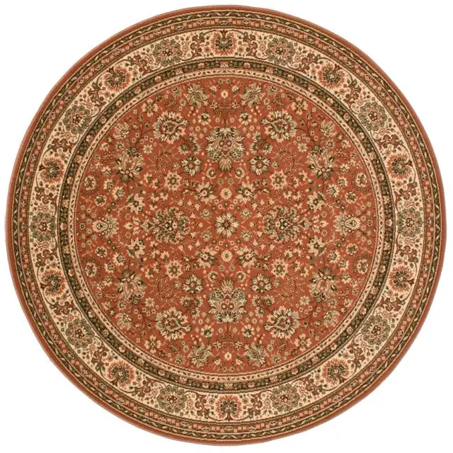 Kashmir woven rug - Orange - Machine woven rug with Traditional design KAS229