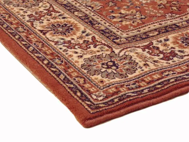 Kashmir woven rug - Orange - Machine woven rug with Traditional design KAS229