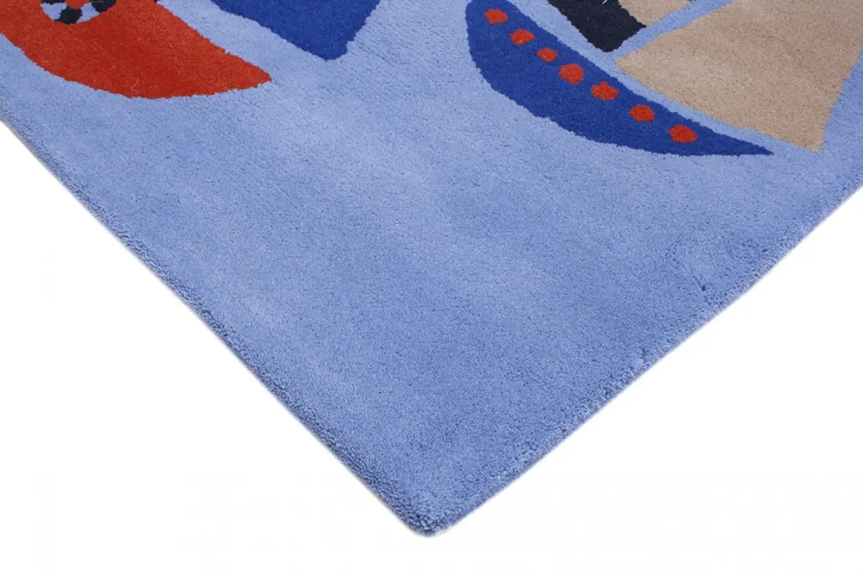 Kids Rug L.Blue Boats LKI013