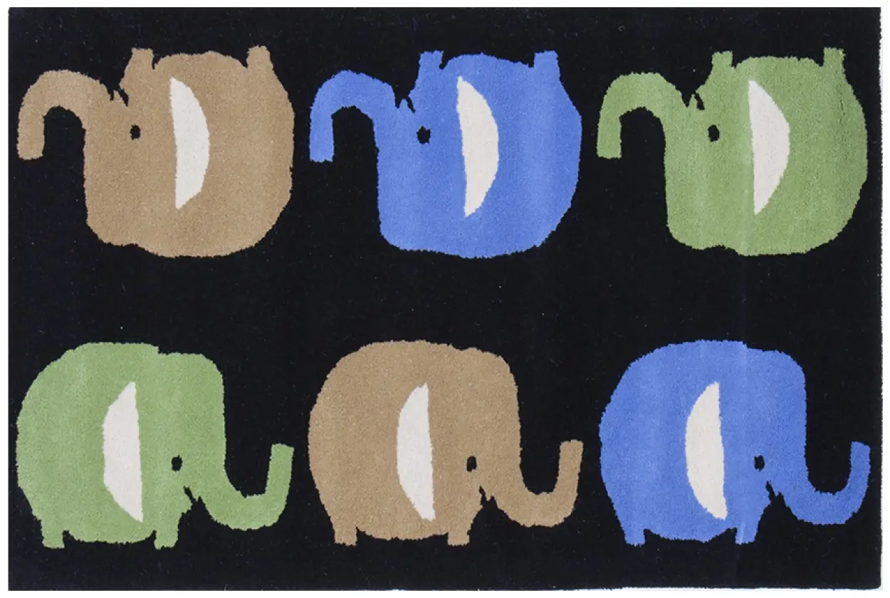 Kids Rug Elephants LKI024