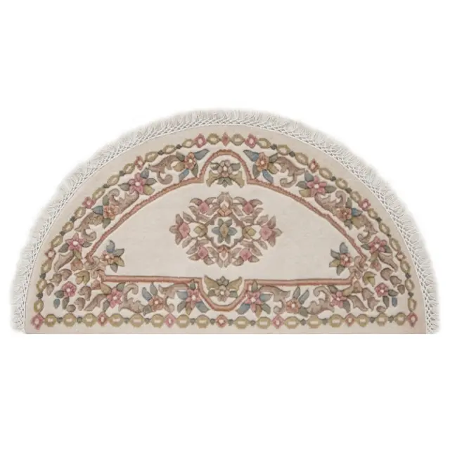 Mahal Indian Rug - Cream - Handknotted Floral design Indian rug MAH023