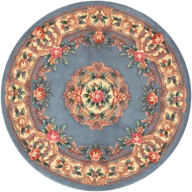 Premier Superwashed Chinese Rug - Blue - Luxury handknotted Chinese Rug D.208