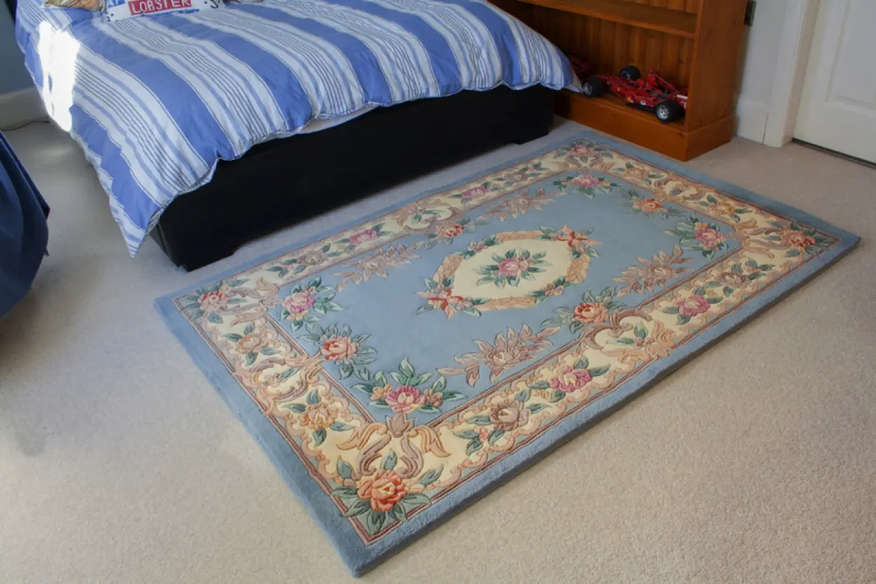 Premier Superwashed Chinese Rug - Blue - Luxury handknotted Chinese Rug D.208