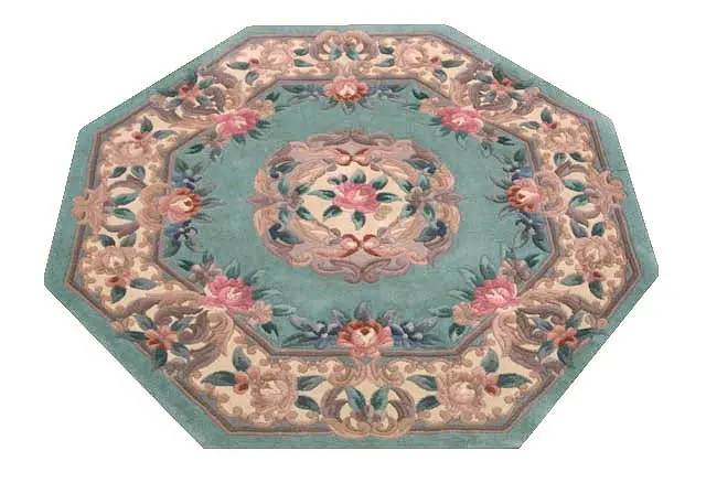 Premier Superwashed Chinese Rug - Green - Luxury handknotted Chinese Rug D.292