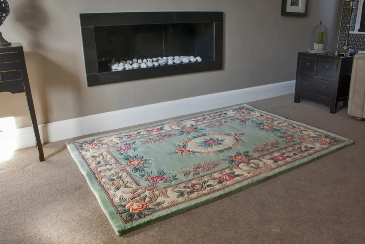 Premier Superwashed Chinese Rug - Green - Luxury handknotted Chinese Rug D.292