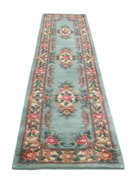 Premier Superwashed Chinese Rug - Green - Luxury handknotted Chinese Rug D.292