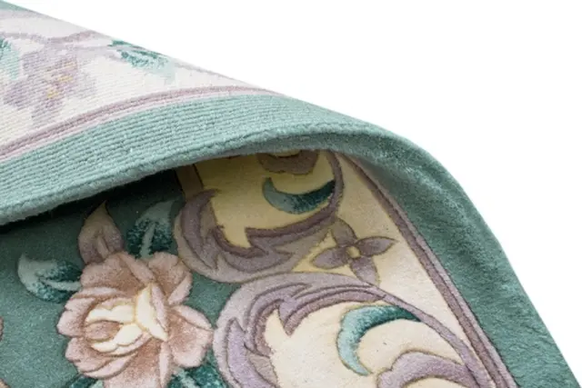 Premier Superwashed Chinese Rug - Green - Luxury handknotted Chinese Rug D.292
