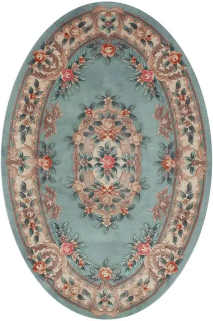 Premier Superwashed Chinese Rug - Green - Luxury handknotted Chinese Rug D.292