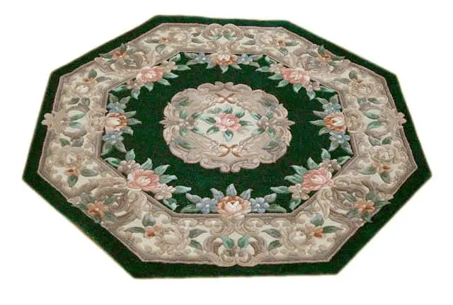 Premier Superwashed Chinese Rug - Green - Luxury handknotted Chinese Rug D.361