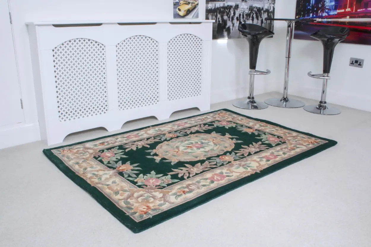 Premier Superwashed Chinese Rug - Green - Luxury handknotted Chinese Rug D.361
