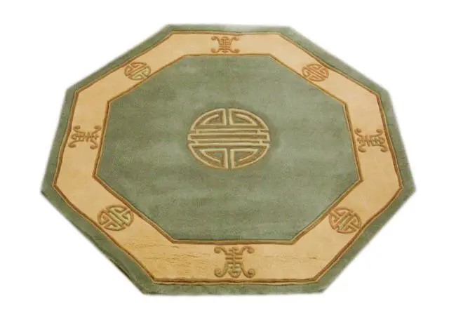 Premier Superwashed Chinese Rug - Green - Luxury handknotted Chinese Rug PSW422