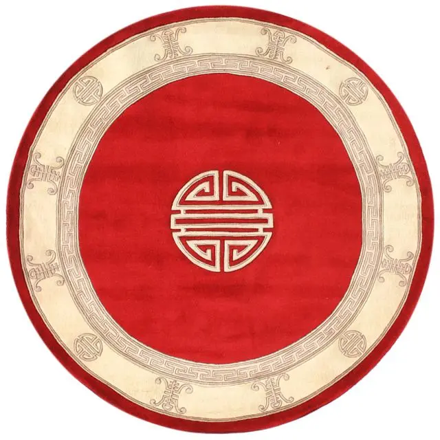 Premier Superwashed Chinese Rug - Red - Luxury handknotted Chinese Rug