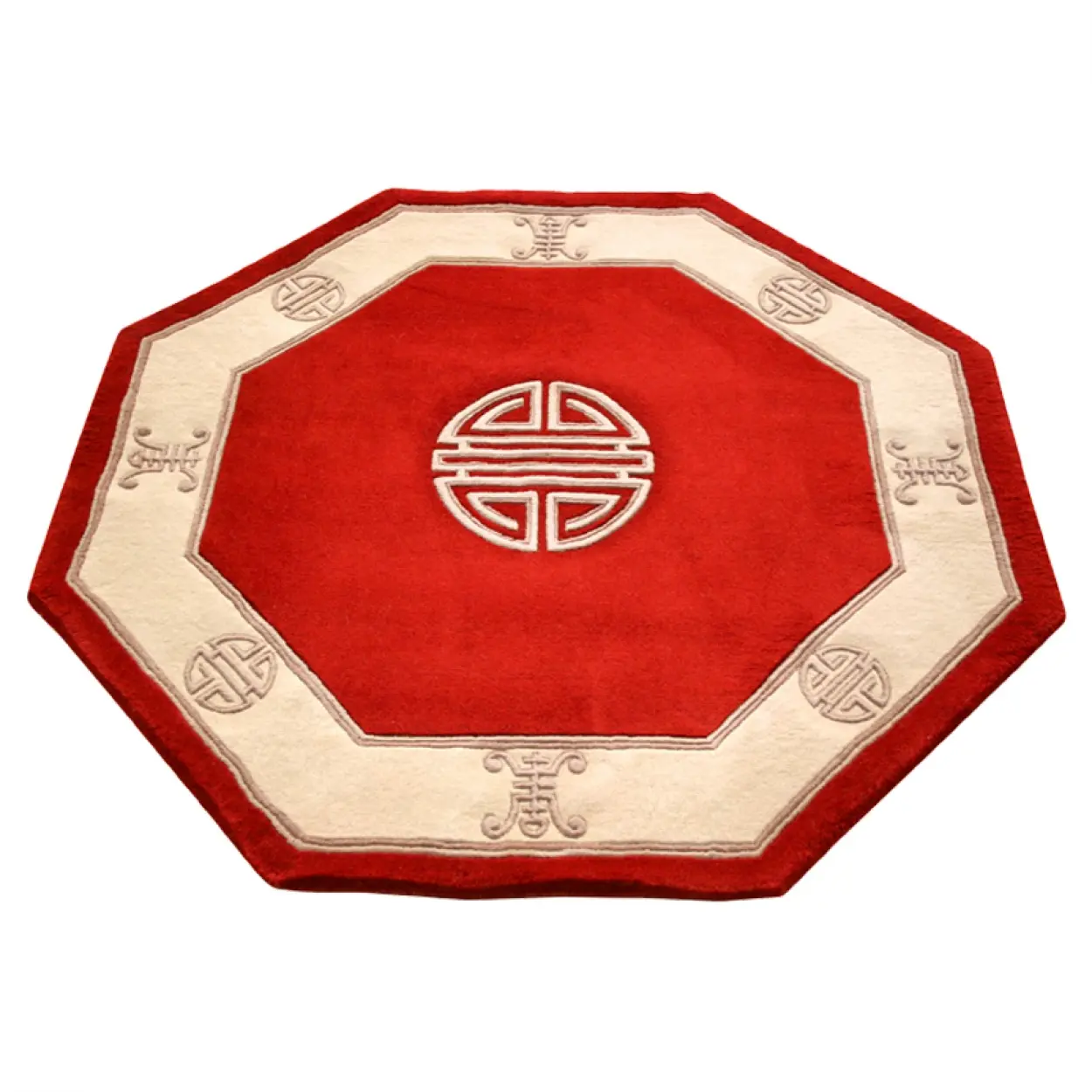 Premier Superwashed Chinese Rug - Red - Luxury handknotted Chinese Rug