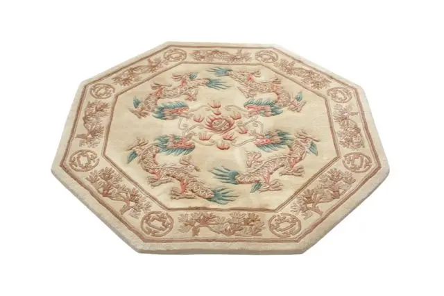 Premier Superwashed Chinese Rug - Cream - Luxury handknotted Chinese Rug PSW440