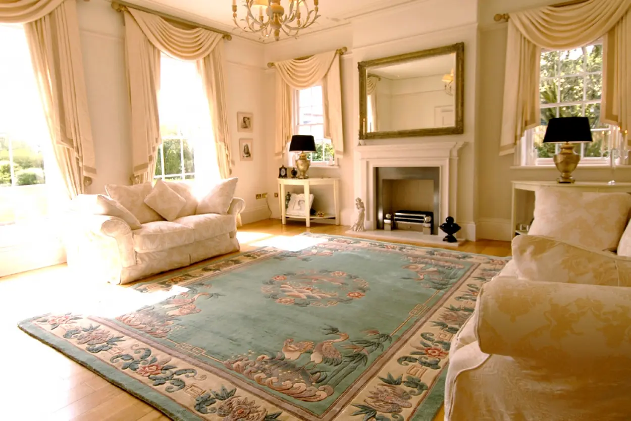 Premier Superwashed Chinese Rug - Green - Luxury handknotted Chinese Rug PSW451