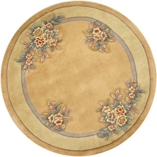 Premier Superwashed Chinese Rug - Gold - Luxury handknotted Chinese Rug PSW491