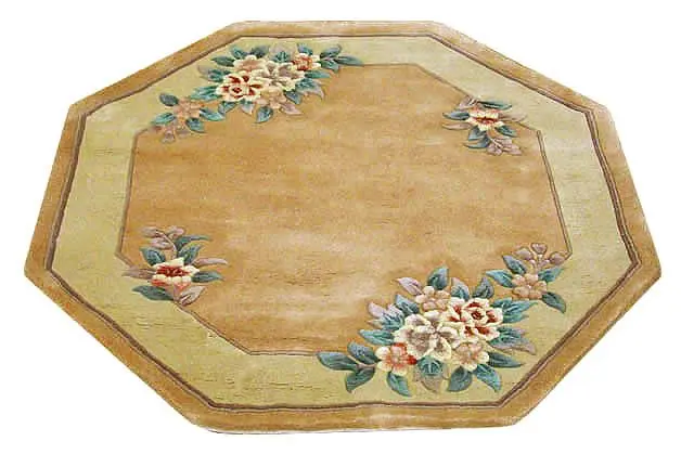 Premier Superwashed Chinese Rug - Gold - Luxury handknotted Chinese Rug PSW491