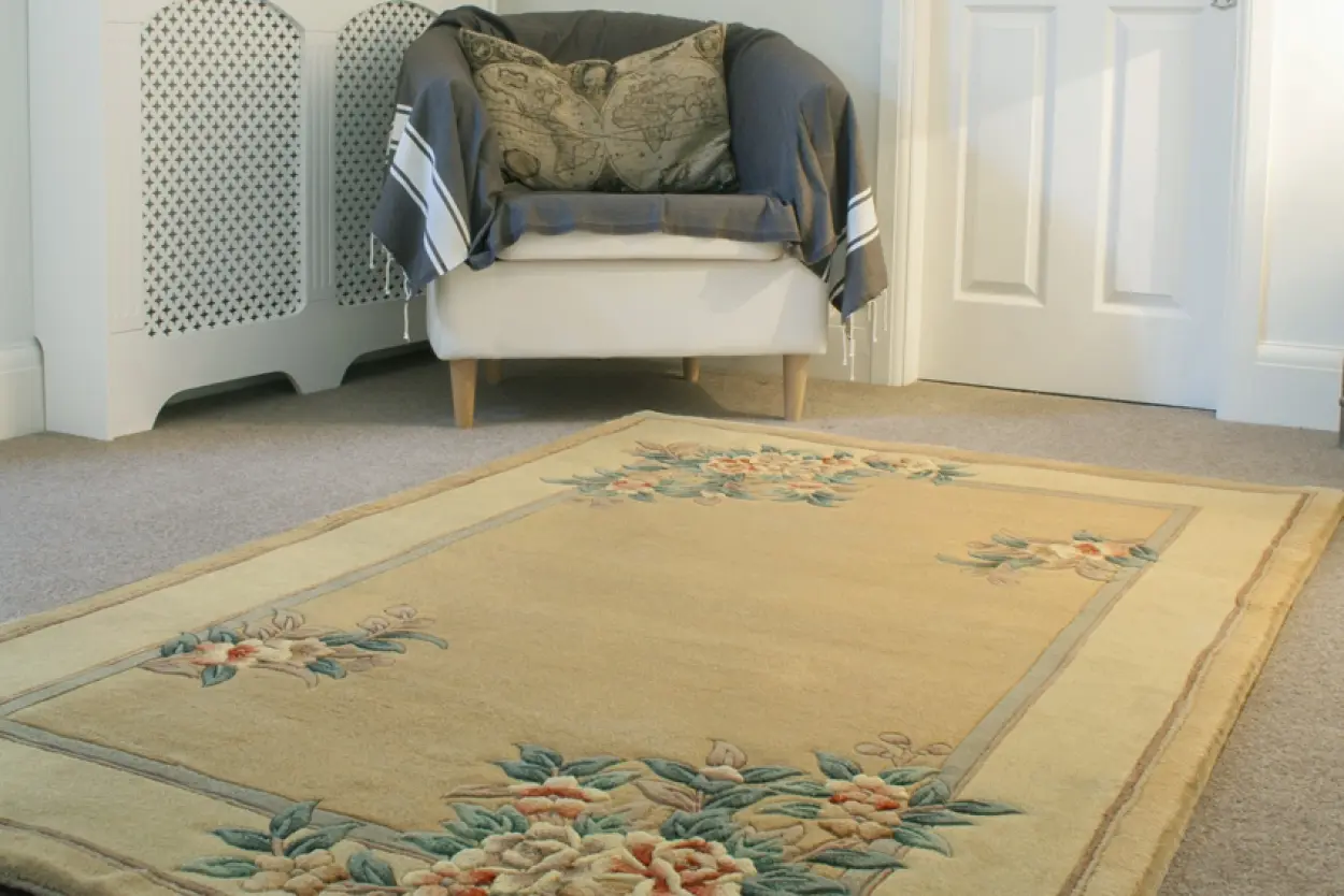 Premier Superwashed Chinese Rug - Gold - Luxury handknotted Chinese Rug PSW491