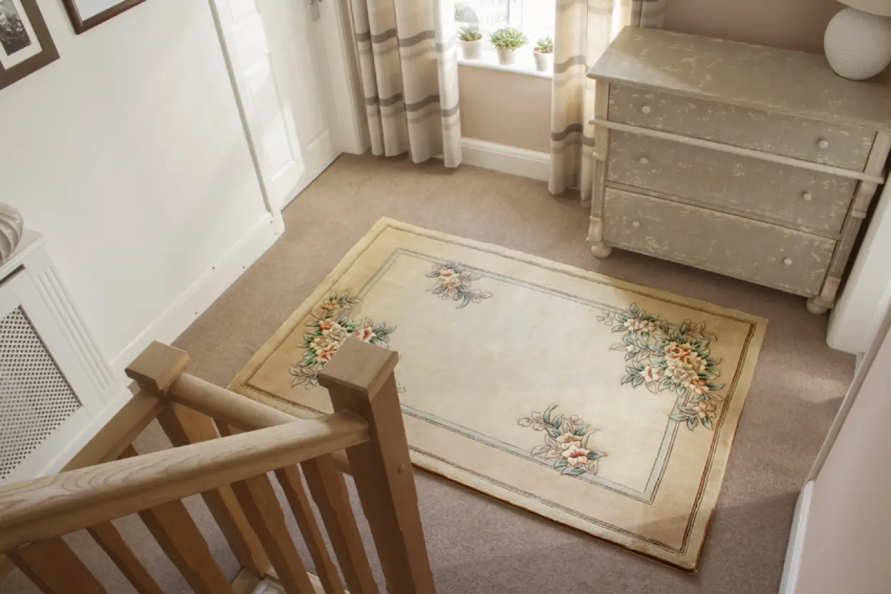 Premier Superwashed Chinese Rug - Cream - Luxury handknotted Chinese Rug PSW492