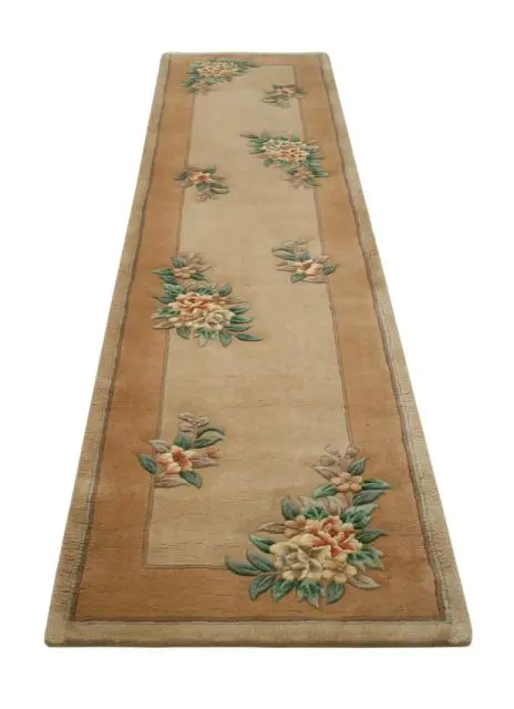 Premier Superwashed Chinese Rug - Cream - Luxury handknotted Chinese Rug PSW492