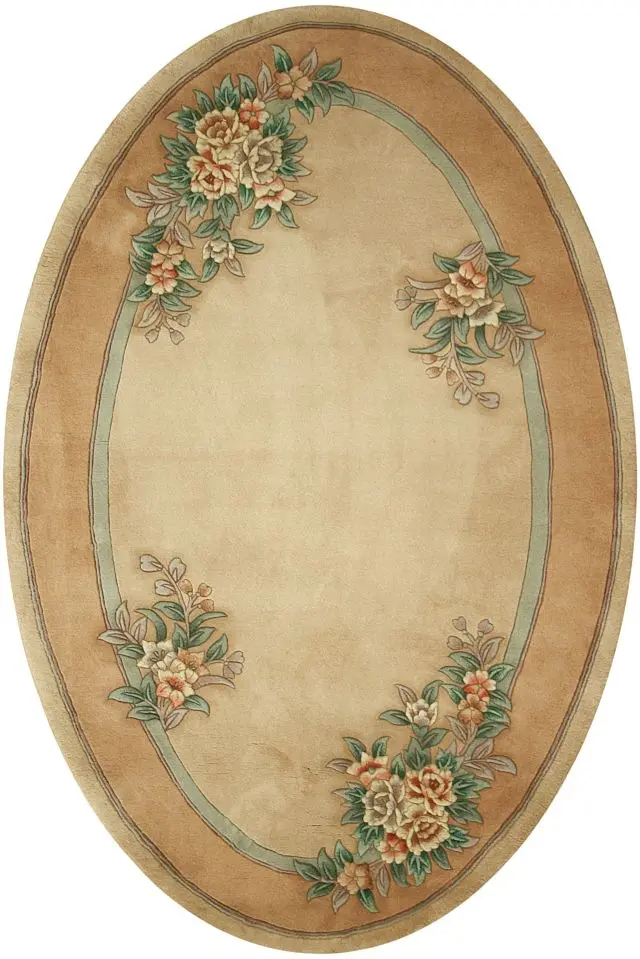 Premier Superwashed Chinese Rug - Cream - Luxury handknotted Chinese Rug PSW492